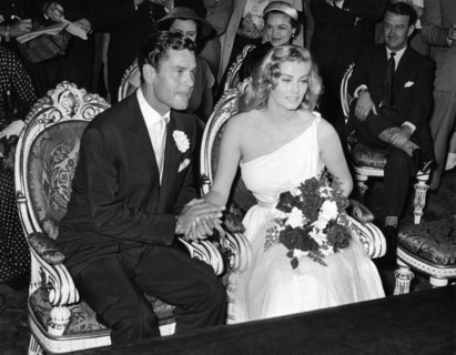 Wedding of Antia EKBERG and Anthony STEEL, 1956