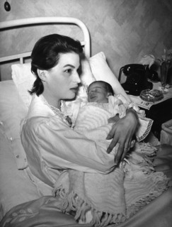 Silvana MANGANO and newborn son Federico