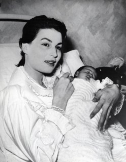 Silvana MANGANO and newborn son Federico