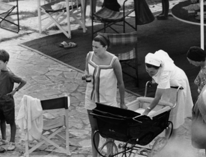 Silvana MANGANO with stroller