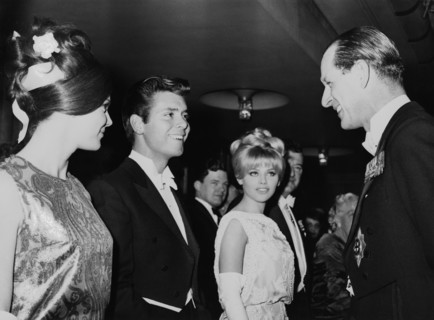 RICHARD, EGGAR and EKLUND meet Prince PHILIP, London 1964