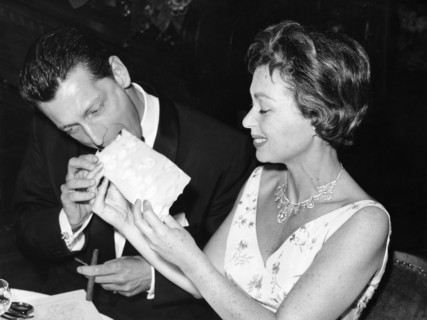 Lilli PALMER and Carlos THOMPSON at the 1958 Berlin Film Festival