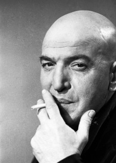 Telly SAVALAS with cigarette, portrait