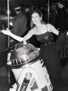 Carrie FISHER at the "Star Wars" premiere in 1980