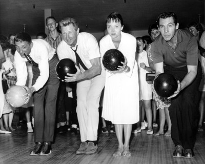 US actors open bowling alley around 1960