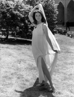 Holly PALANCE at the preview of the "Fashion White Fantasia", London 1976