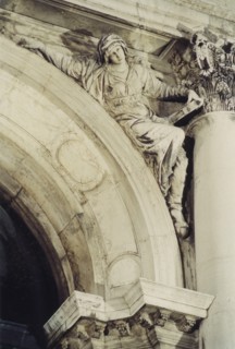 Detail of the Santa Maria della Salute Church in Venice.