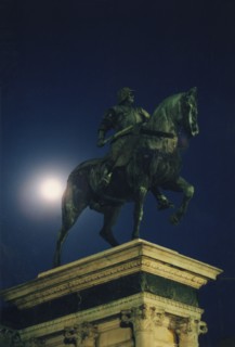 La statue du Condottiere Colleone à Venise.