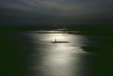 Vue de l'île de la statue de la Liberté, New York