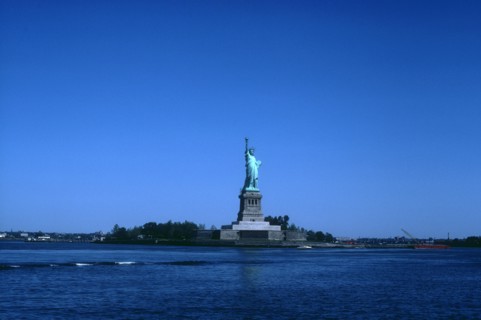 Vue de l'île de la statue de la Liberté