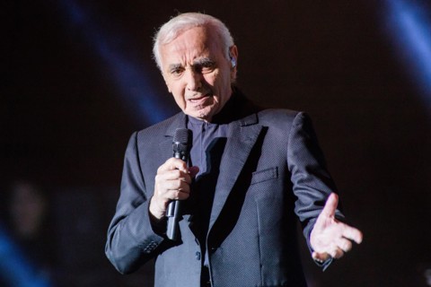 Milan, Italy. 13th Nov, 2017. The French singer-songwriter actor and public activist CHARLES AZNAVOUR perform live on stage at Teatro degli Arcimboldi. Credit: Rodolfo Sassano/Alamy Live News