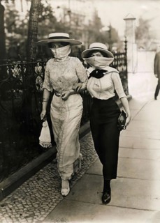 An epidemic of "Spanish Flu" spread around the world, 1918