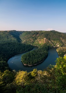 River of Queuille at Pontaumur, France