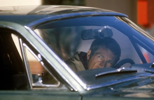 Studio Publicity Still from "Bullitt"
Steve McQueen in 1968 Ford Mustang GT 390
(1968) Warner Bros.-Seven Arts