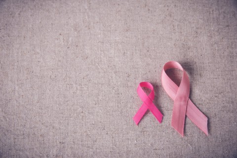 Pink Ribbons toning background, Breast cancer awareness and Abdominal cancer awareness