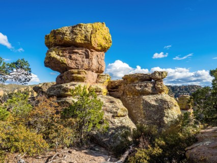 hiking through the rock formations at Chiricahua National Monument park
