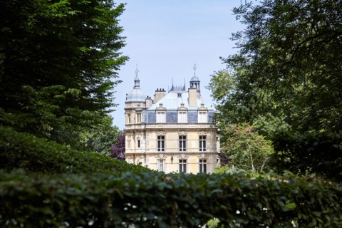Le Port-Marly, France - June 24, 2018: The Chateau de Monte-Cristo (architect Hippolyte Durand) is a house museum of the writer Alexandre Dumas