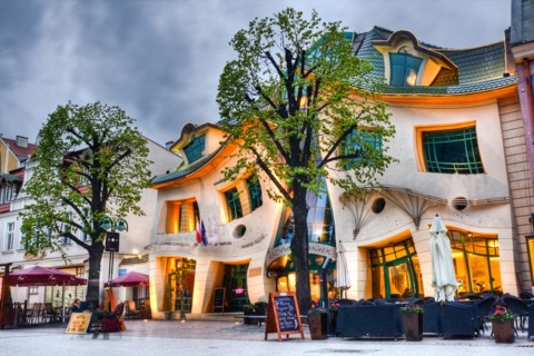 crooked house (krzywy domek), Sopot, Poland