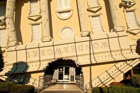WonderWorks attraction upside-down building entrance door International Drive Orlando, Florida