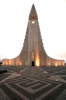 Hallgrímskirkja Church at Night - Reykjavik, Iceland
