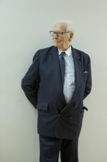 Madrid, Spain. 7th Apr, 2014. The fashion designer Pierre Cardin attends a conference at the French Institute of Madrid under the title 'The stage production of Pierre Cardin'. (Photo by Oscar Gonzale...