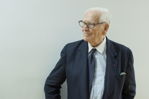 Madrid, Spain. 7th Apr, 2014. The fashion designer Pierre Cardin attends a conference at the French Institute of Madrid under the title 'The stage production of Pierre Cardin'. (Photo by Oscar Gonzale...