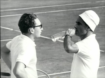 Oct. 10, 1965 - French Parliament Speaker in Tennis Championship, M. Chaban Delmas, president of the French National Assembly, took part in the French Tennis Championship held on the Riviera. Ops: Cha...