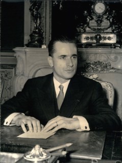 1964 - The new president of French National Assembly.: Newly elected president of the French Parliament, M. Chaban-Delmas, photographed at his desk this morning. © Keystone Pictures USA/ZUMAPRESS.com/...