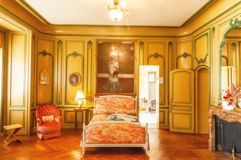 Rosemonde's chamber at Villa Arnaga at Cambo-les-Bains, home to the poet Edmond Rostand, author of Cyrano de Bergerac; Pays Basque, France