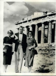 Jun. 09, 1956 - Gary Cooper And Family In Athens.. Screen Star Views The Ruins.. Screen star Gary Cooper - with his wife and daughter - seen during a tour of some of the ancient ruins - soon after the...