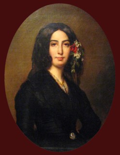 Portrait of George Sand (1804-1876) French novelist and memoirist. She is equally well known for her much publicized romantic affairs with a number of artists including the pianist Frédéric Chopin and...