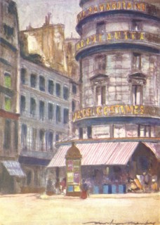 PARIS: La Samaritaine, antique print 1909