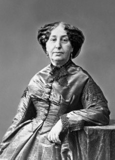 George Sand. Portrait of the French writer, George Sand (Amantine-Lucile-Aurore Dupin: 1804-1876), famous for her affair with the composer Frederic Chopin. Photo by Nadar [Gaspard Félix Tournachon], c...