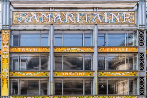 Samaritaine department store shop sign - Paris