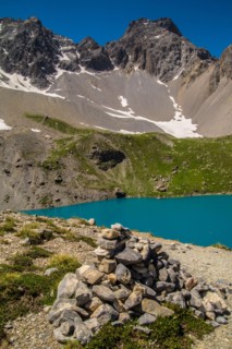 lake sainte anne qeyras in hautes alpes in france
