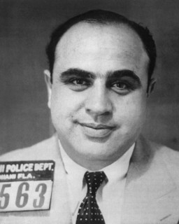 AL CAPONE  (1899-1947) Italian-American gangster in Miami Police photo of 1931