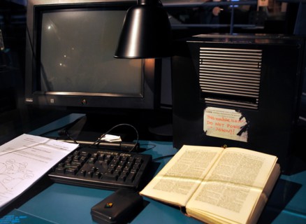 Jan 12, 2009 - Geneva, Switzerland - The worlds first world wide web server, developed by Tim Berners-Lee and first launched in 1990, is exhibited in the CERN visitors centre. CERN (the European Centr...