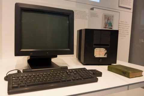 Information Age: Six Networks That Changed Our World gallery at the Science Museum. Tim Berners-Lee's NeXT Computer, CERN.