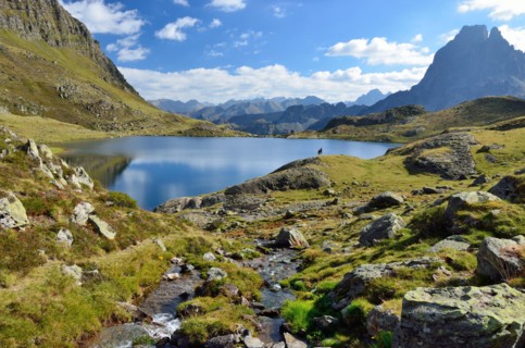 Lake Gentau in the Bearn Pyrenees