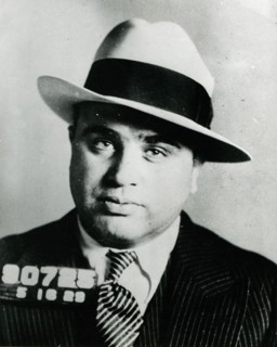 Mugshot of Chicago gangster Al Capone.