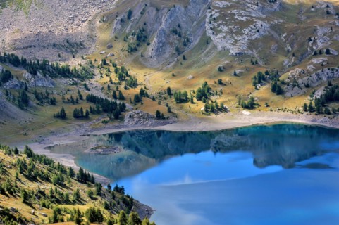 Mountain Lake Lac D Allos, French Alps, France