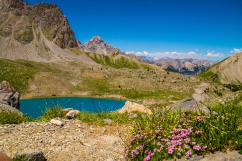lake sainte anne qeyras in hautes alpes in france