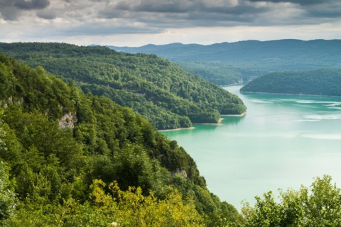 Lake Vouglans, France, Europe.