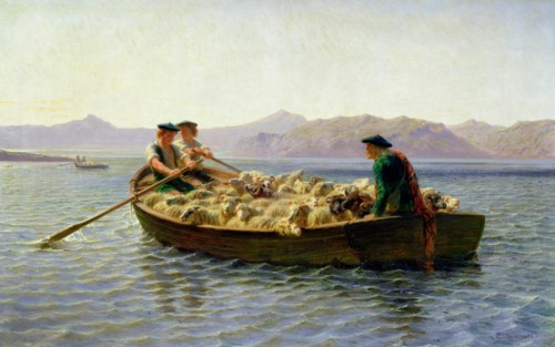 Changing of meadow, A Scottish Scene, Rosa Bonheur, 1863