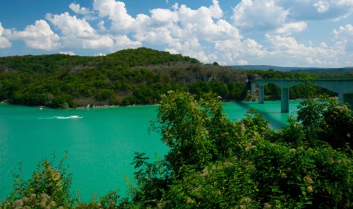 Stunning lac de Vouglans in the Franche Comté region in France