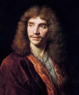 Molière. Portrait of Jean-Baptiste Poquelin (1622-1673) by Nicolas Mignard, oil on canvas, mid 1600s
