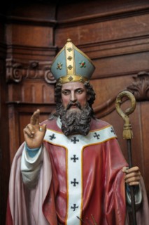 Statue of Saint Nicholas (Sinterklaas) in the Saint Nicholas church in Ghent,