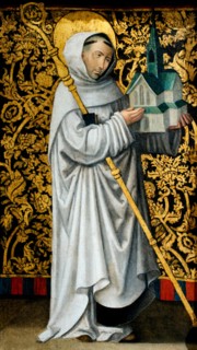 Clairvaux altarpiece 16th Century (  Saint Bernard of Clairvaux ) Champagne France French ( detail )