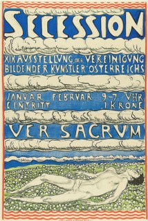 Ferdinand Hodler, Lithographic Institute Albert Berger, Secession. XIXth Exhibition of the Association of Austrian Visual Artists. Ver Sacrum, paper, lithograph, total: height: 94,5 cm; width: 63,6 cm...