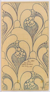 Koloman Moser - Fabric Design with Floral Awakening Backhausen 1900